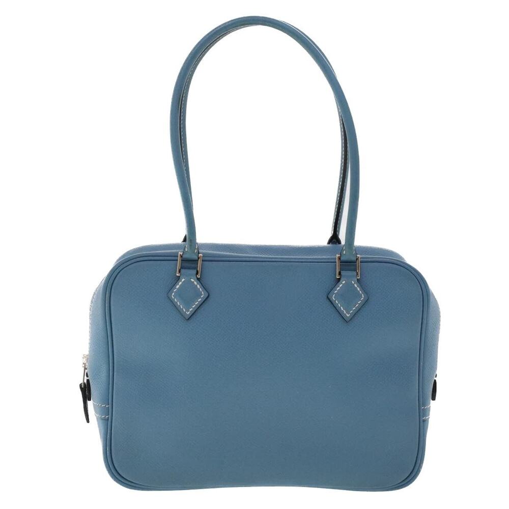Hermes Leather Purum 20 Handbag Light Blue